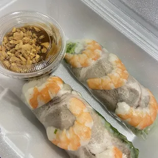 Spring rolls.