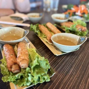 Shrimp wraps sugar cane