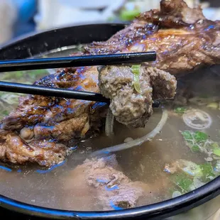 Jurassic Pho with handmade meatball