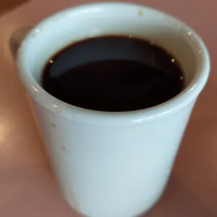 a cup of coffee on a table