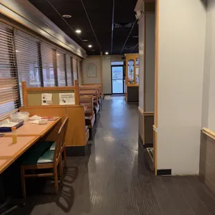 the dining area of a restaurant