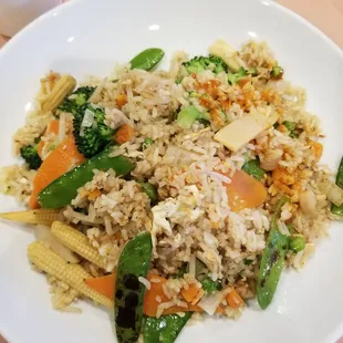 VEGETARIAN FRIED RICE. Perfect to my taste.