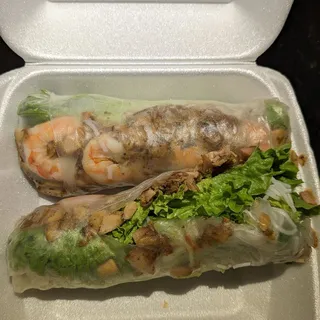A6. Grilled Chicken & Shrimp Spring Rolls (2) --- Goi Cuon Thit Ga Tom