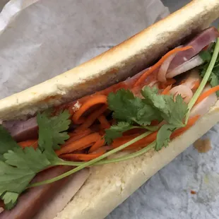 Classic Bahn Mi Sandwich - they didn't add the jalapeños which was sad. Bigger than it looks