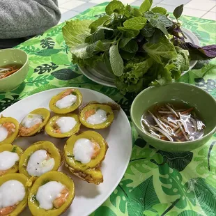 Banh khot- crispy on the bottom and soft inside. Coconut milk really makes this!