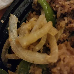 Basically raw onions in the fried rice