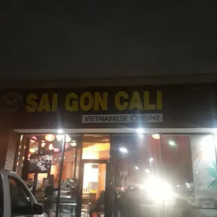 The front of the restaurant