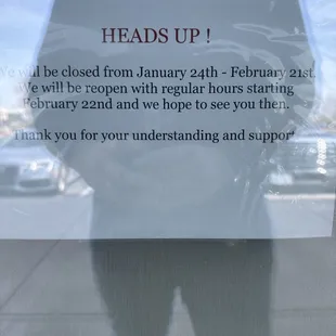 Closed until Feb 21
