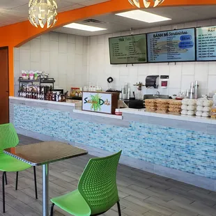 the interior of a restaurant