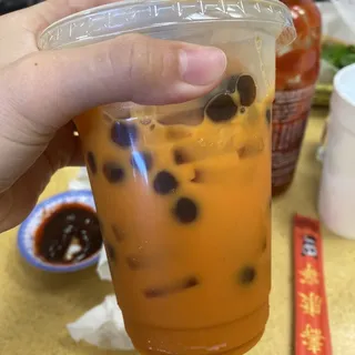 Thai Iced Tea with Boba