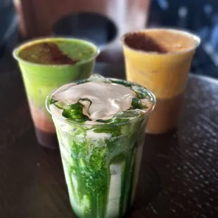 Uji Match Jade, Vietnamese egg coffee, Uji Matcha Kyoto Garden