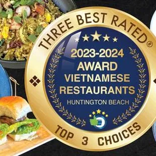 Voted TOP3 Vietnamese Restaurant in Huntington Beach 2023 and 2024!!