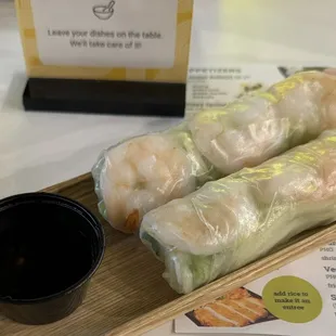 Summer roll... shrimp. Yumm!