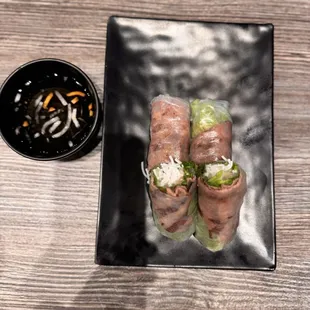 Beef spring roll