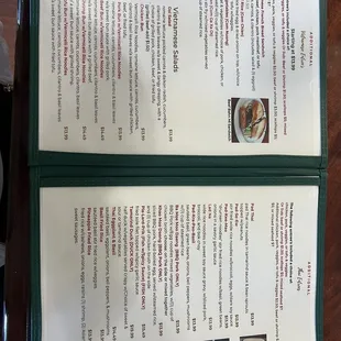 a menu for a chinese restaurant
