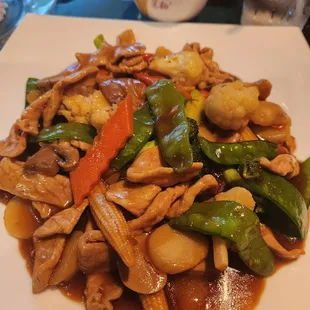 Stir fried pork with mixed vegetables