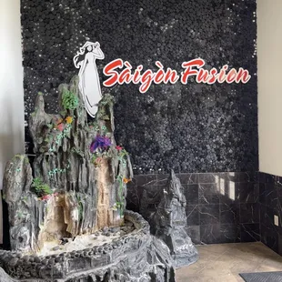 the entrance to the restaurant