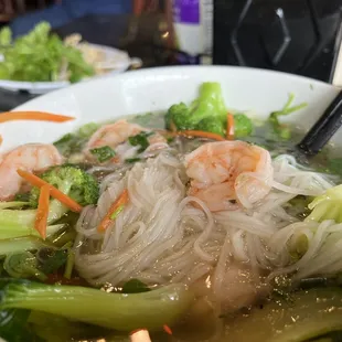 Shrimp pho soup