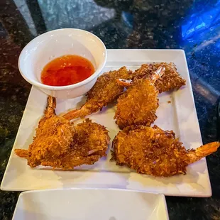 Coconut shrimp appetizer