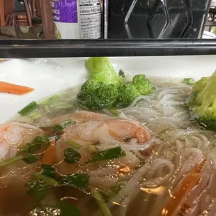 Shrimp pho soup