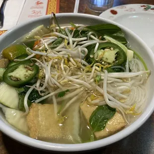 Tofu and Mix Vegetable Pho