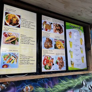 There is more on the menu than what is shown in this photo