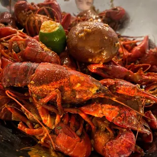 Crawfish are cooked well &amp; have a lot of customization options for flavor &amp; heat intensity. This is &quot;Saigon Heat.&quot;