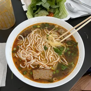 Spicy beef noodle soup