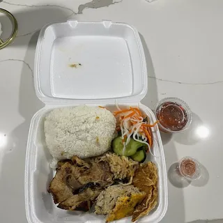 Steamed Rice With Pork Chop