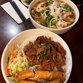 B5. Grilled Pork & Spring Rolls Vermicelli Bowl