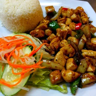 C8. Stir Fried Shrimp Rice Platter