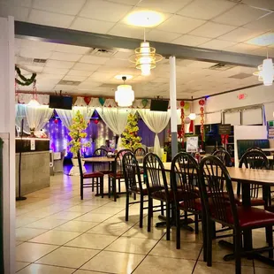 the interior of the restaurant