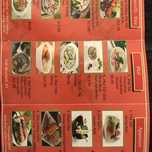 Saigon Noodles Menu