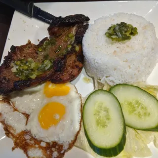 Grilled Pork Chop and Rice