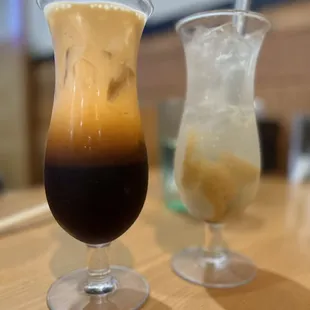 Thai ice tea &amp; salted lemon soda