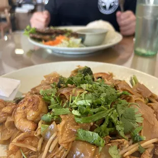 shrimp pad see ew &amp; korean bbq ribs