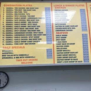 Menu as of 11.5.22