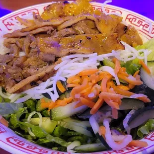 a bowl of food