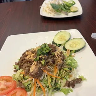 Viet salad with pork