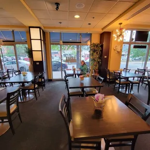 The dining room. That is Wilson Blvd outside the windows.