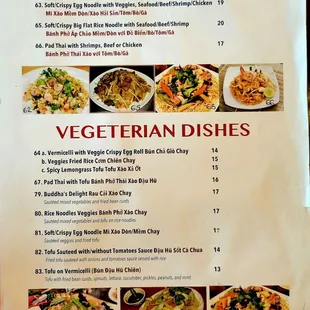 Stir-fried dishes and vegetarian dishes