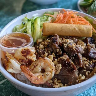 #50: Vermicelli shrimp, grilled beef, egg roll