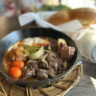 Banh Mi Chao - Deconstructed Banh Mi with a fresh baguette on the side