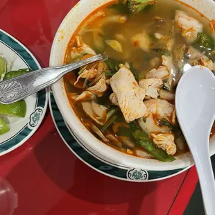Spicy chicken with shrimp and veggies