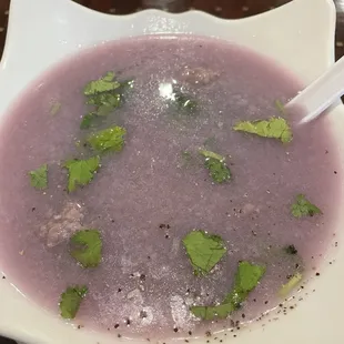 Taro and pork soup. Yummy!!