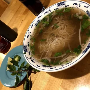 Raw beef tenderloin pho