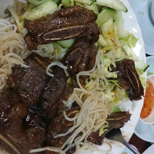 Vermicelli bbq ribs..