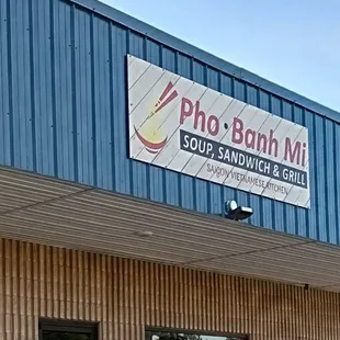 the front of the restaurant
