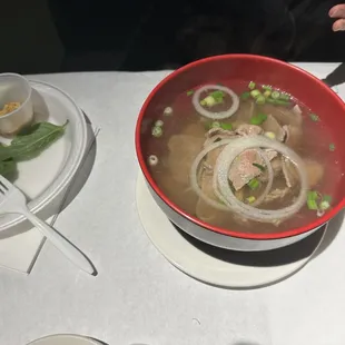 Round steak pho