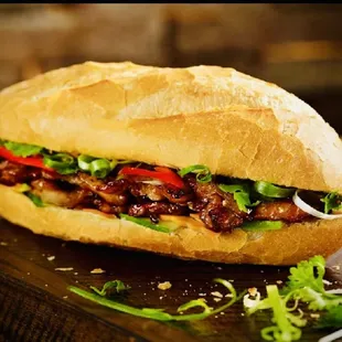 Bánh Mì Thịt Nướng. Grilled pork sandwich.